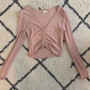 Pink scrunched long sleeve